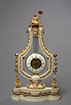 White Marble and Ormolu Oriental Style Lyre Clock with Skeleton Movement. Jacques-Thomas Bréant. Paris, Louis XVI period, circa 1785